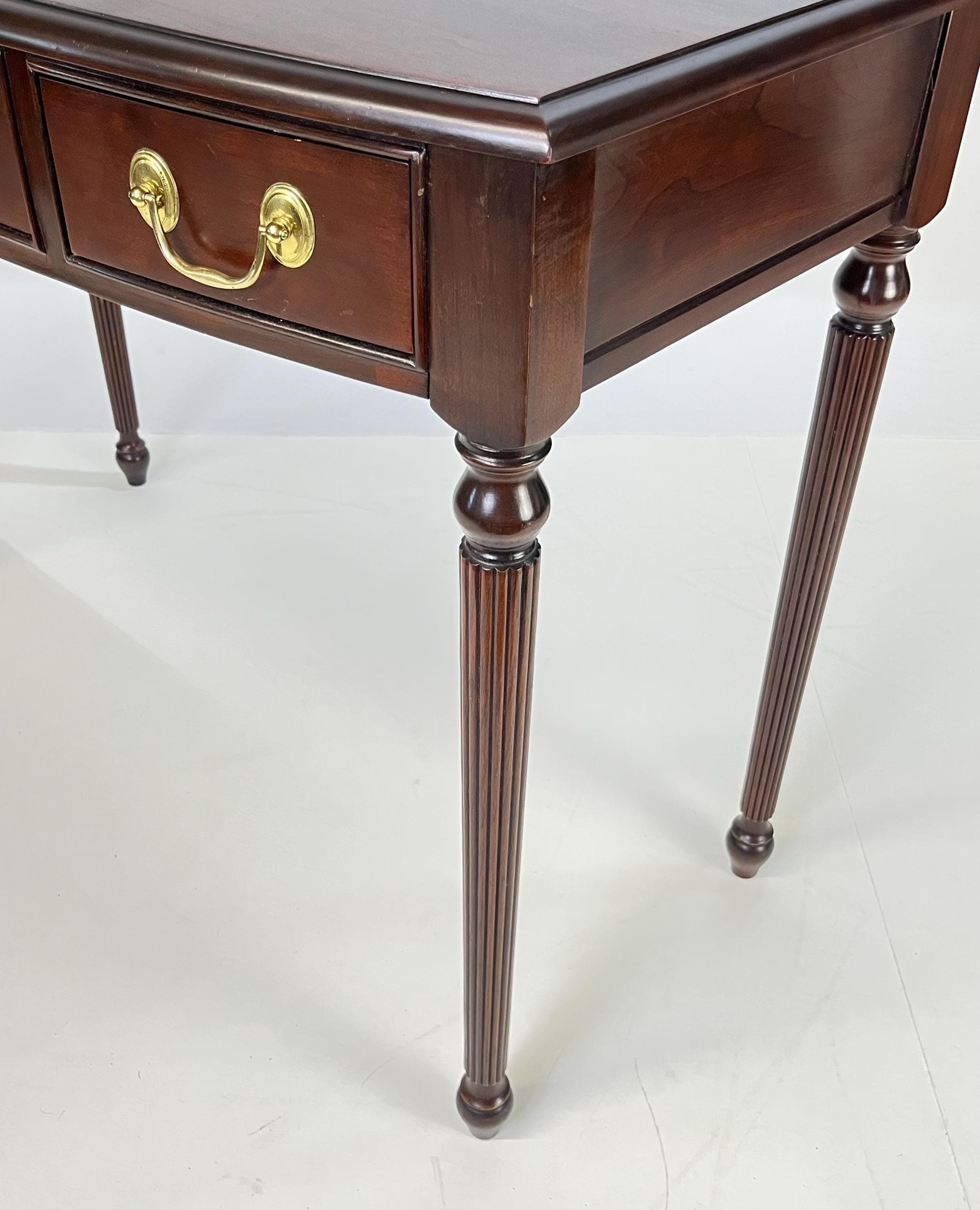 Harden Furniture "Circa 1991" Collector's Edition Cherry Bowfront Console / Writing Desk - Thumbnail 8