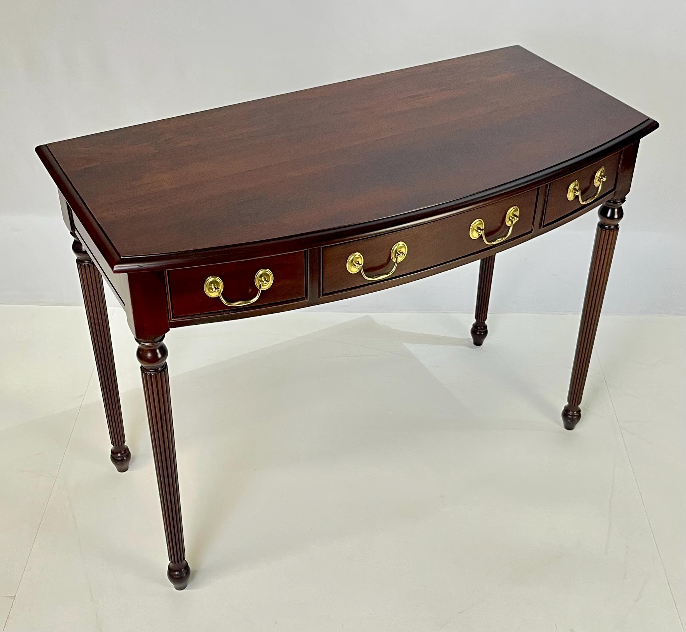 Harden Furniture "Circa 1991" Collector's Edition Cherry Bowfront Console / Writing Desk - Thumbnail 6