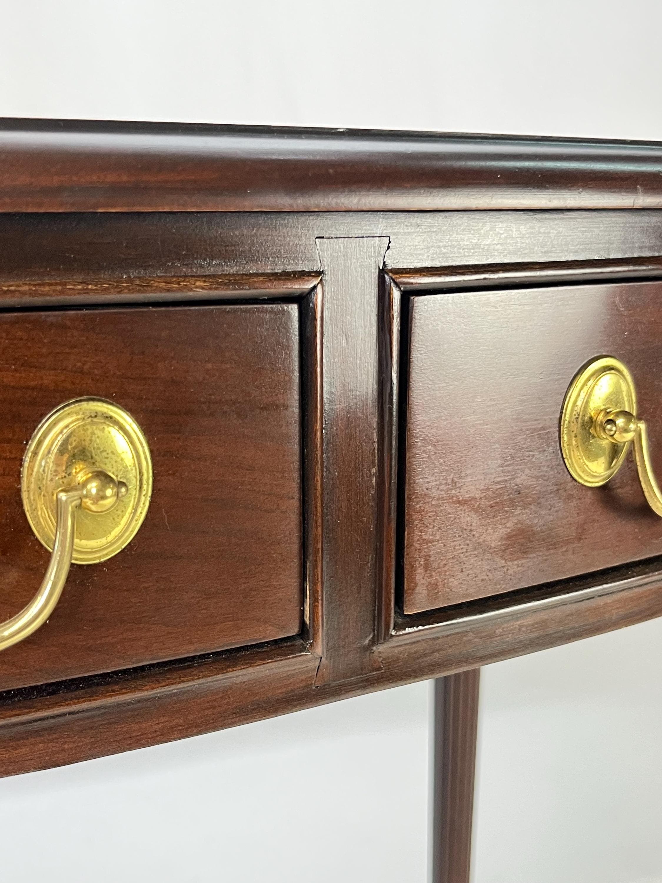 Harden Furniture "Circa 1991" Collector's Edition Cherry Bowfront Console / Writing Desk - Thumbnail 14