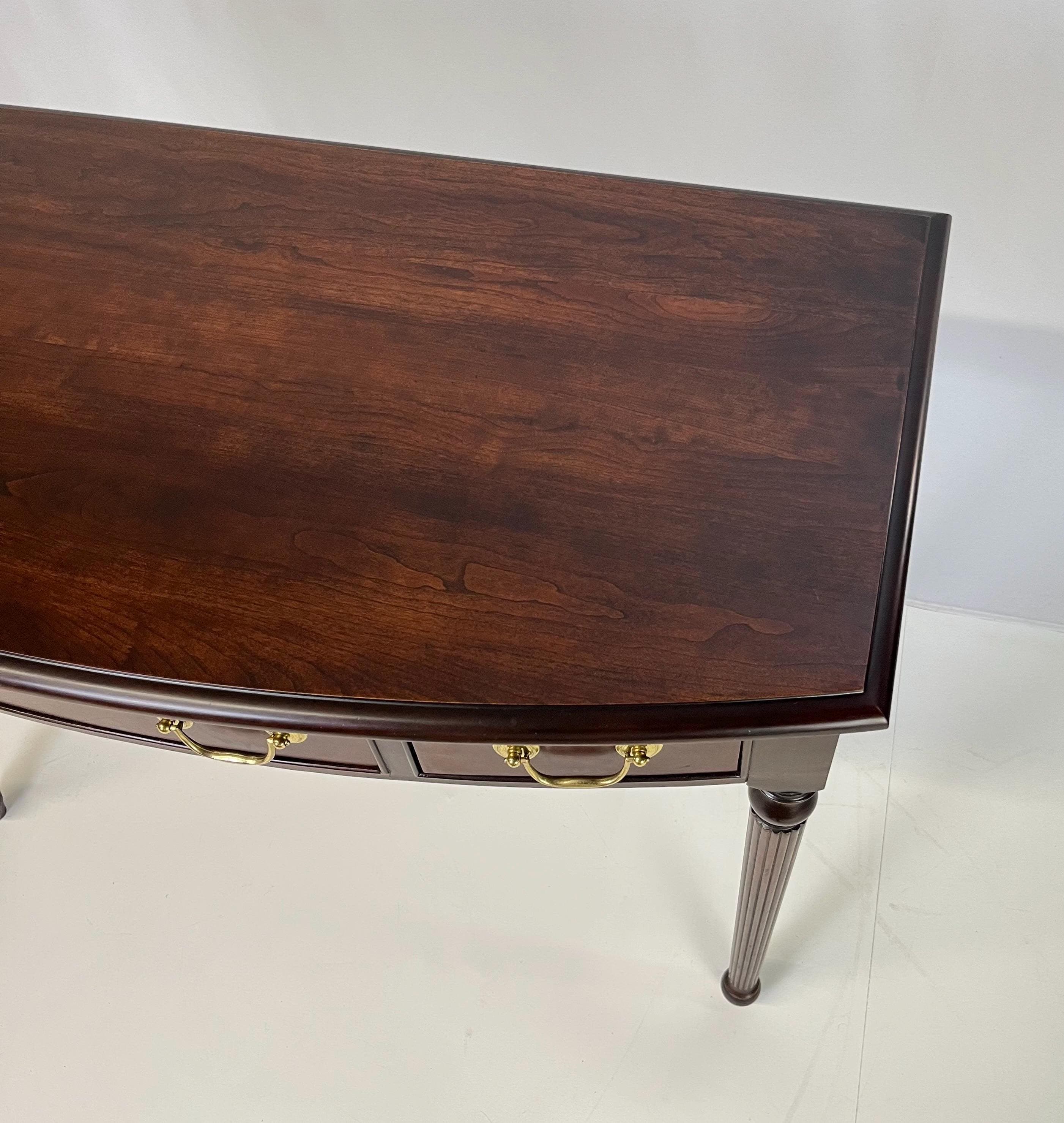 Harden Furniture "Circa 1991" Collector's Edition Cherry Bowfront Console / Writing Desk - Thumbnail 13