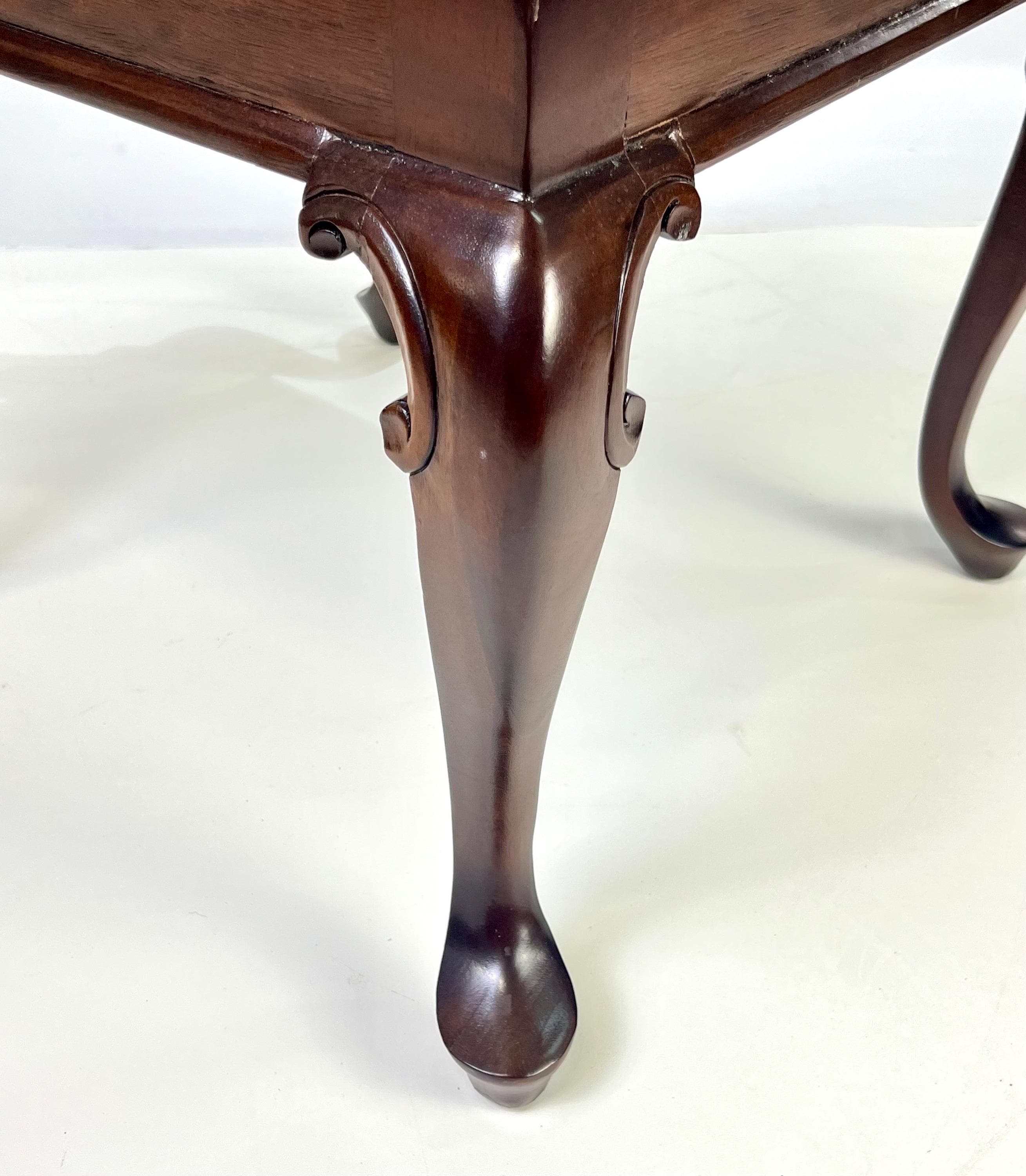 Vintage Key City Furniture Co. Queen Anne Style Mahogany Corner Chai - Thumbnail 13