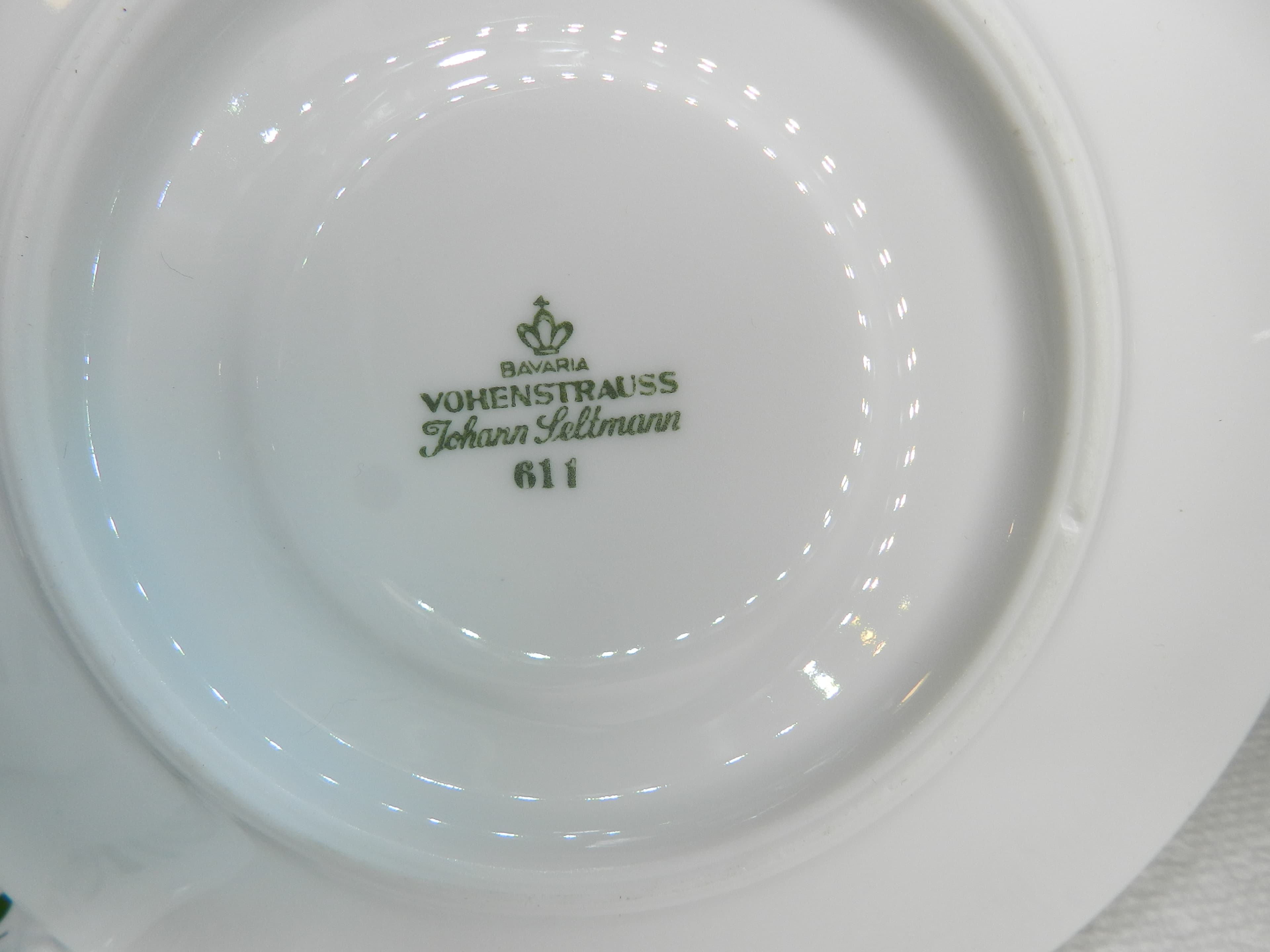 19PC VTG Vohenstrauss Johann Seltmann Porcelain Dinnerwear Floral & Stripes N46J - Thumbnail 10