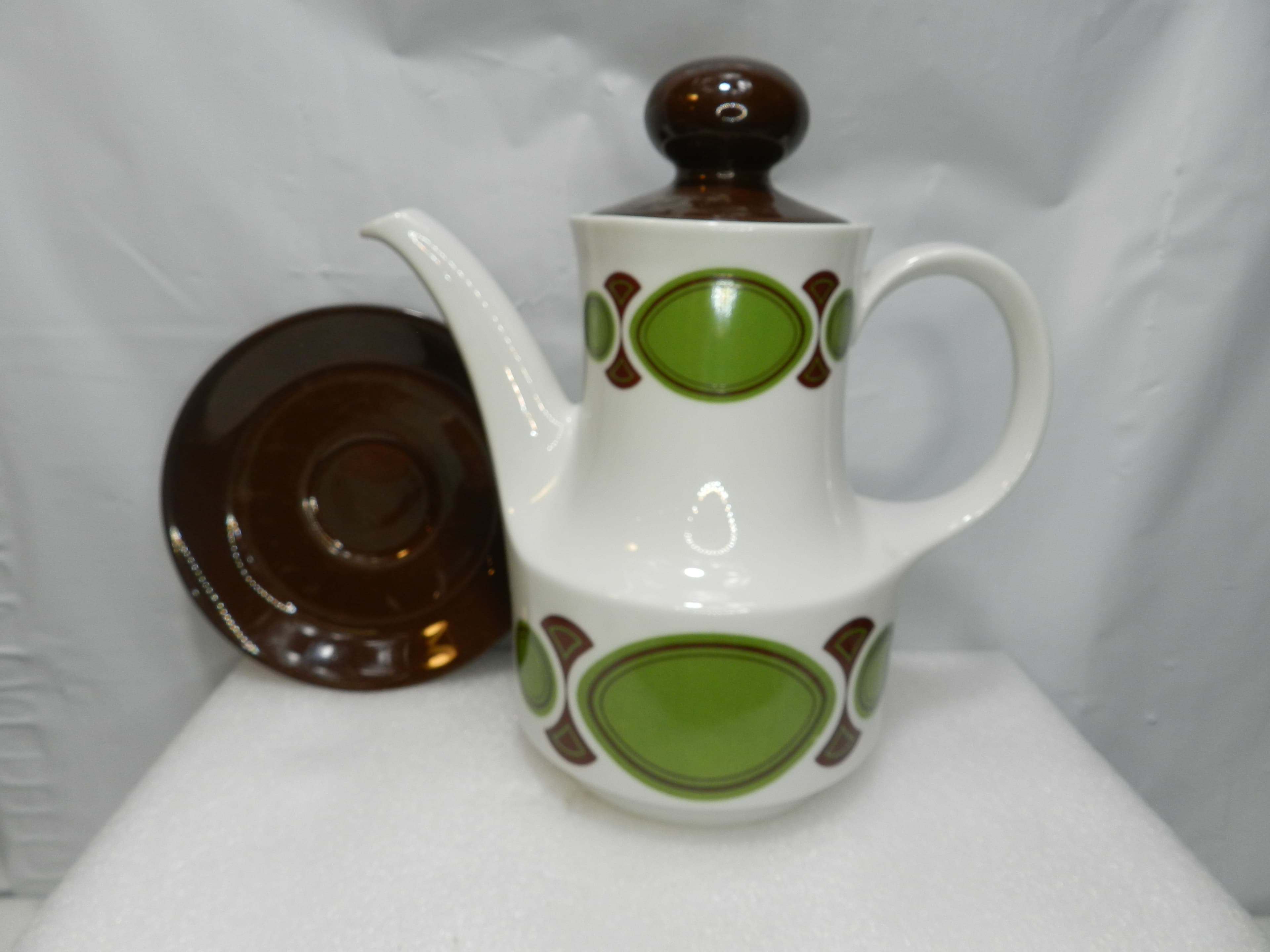 12PC Vintage Mitterteich Bavaria Retro Porcelain Coffee Pot Cup Saucers 70s N47J - Thumbnail 8