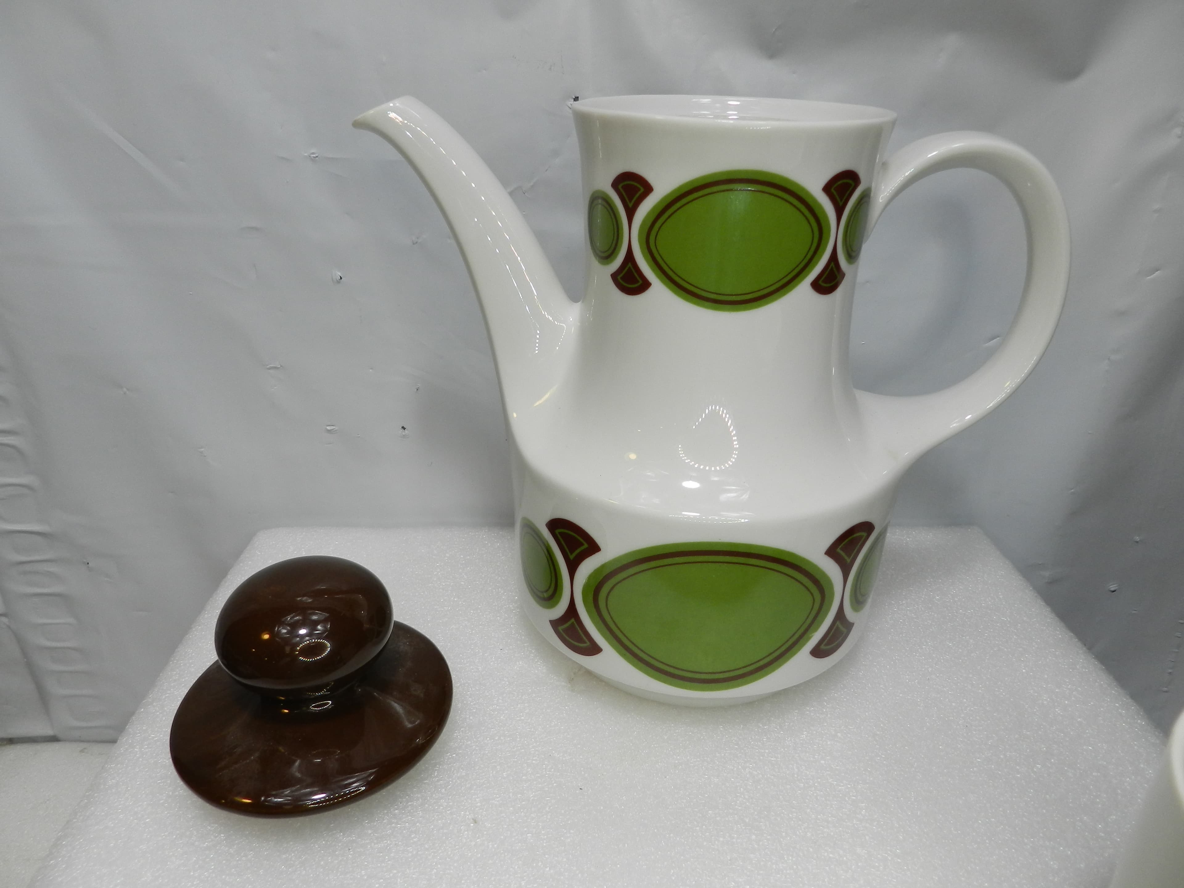 12PC Vintage Mitterteich Bavaria Retro Porcelain Coffee Pot Cup Saucers 70s N47J - Thumbnail 9