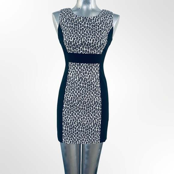 Rachel Zoe Mixed Media Leopard Print Sheath Dress - Thumbnail 7