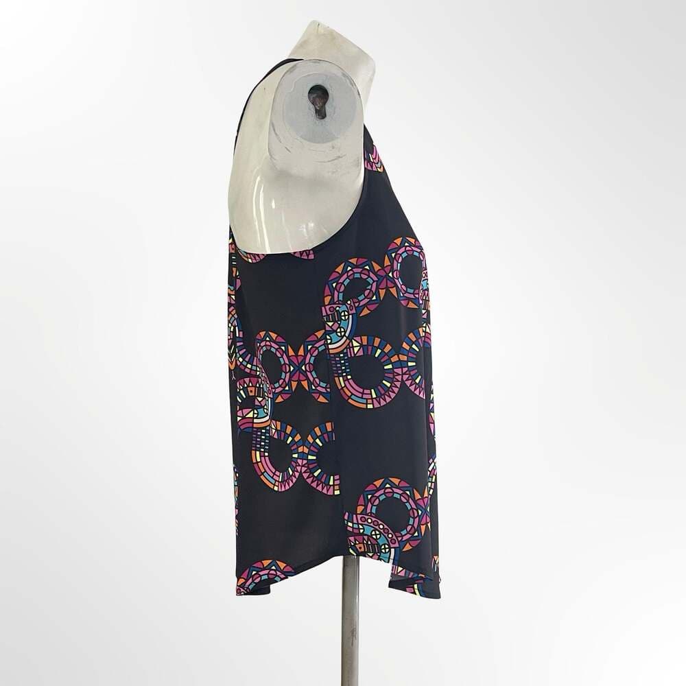 Mara Hoffman Poly CDC Snakes Black Racerback Tank Top - Thumbnail 2