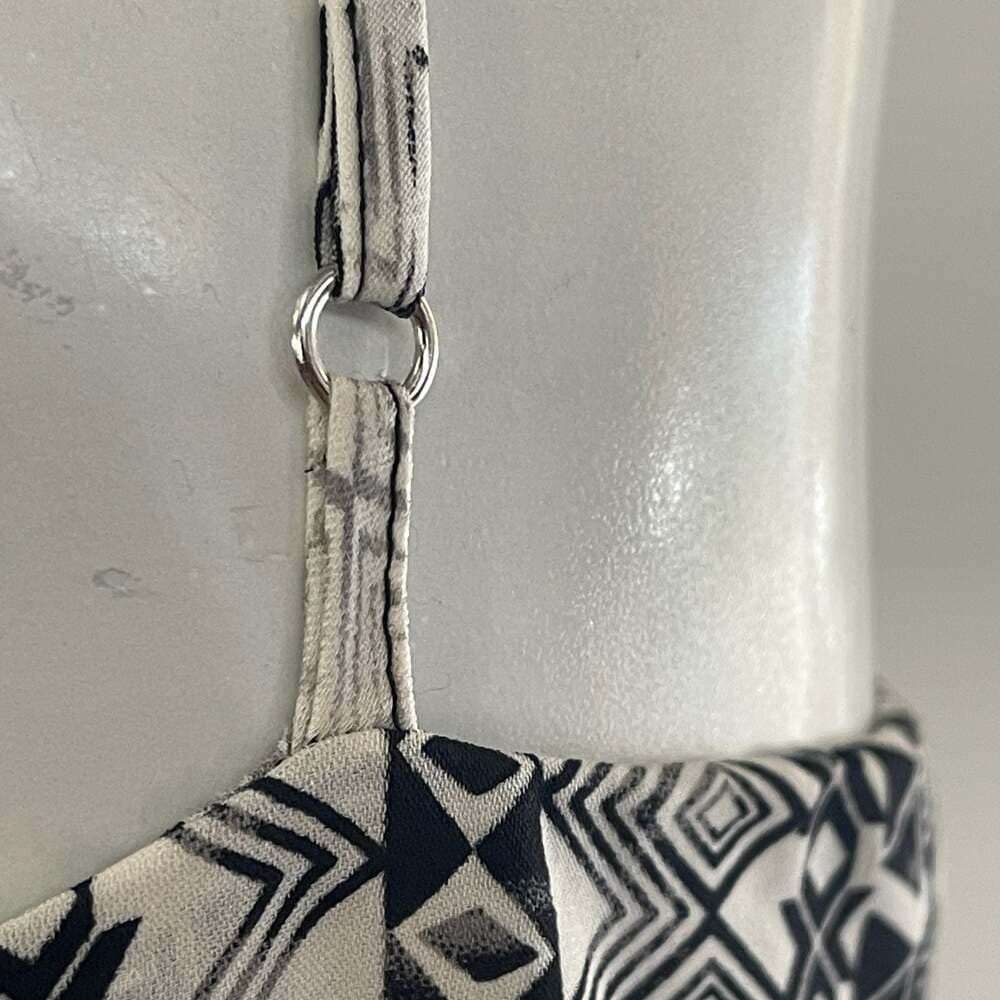 Parker 100% Silk Geometric Aztec Print Tiered Cami Top - Thumbnail 4