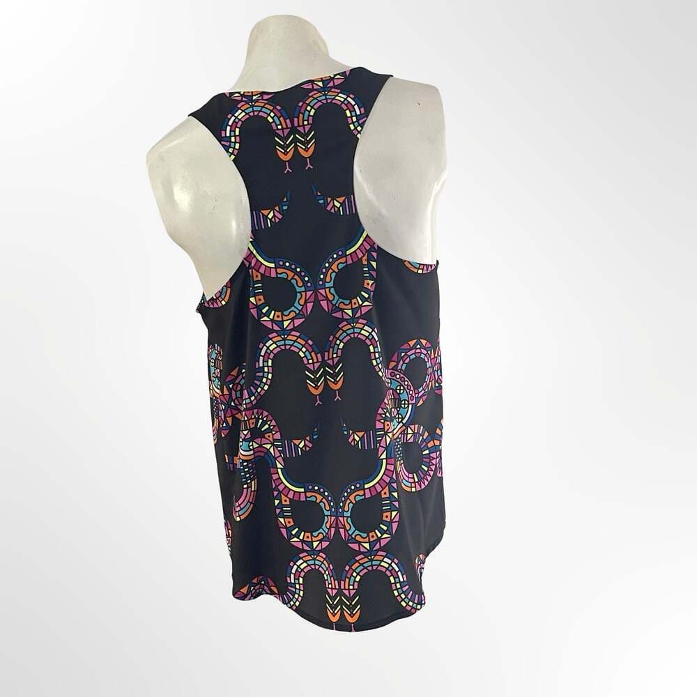 Mara Hoffman Poly CDC Snakes Black Racerback Tank Top - Thumbnail 3