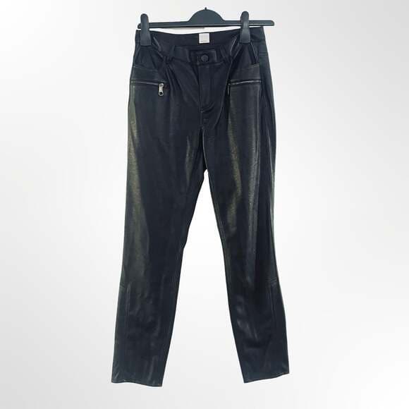 Hugo BOSS Sombrella Faux Leather Skinny Moto Trousers - Thumbnail 7