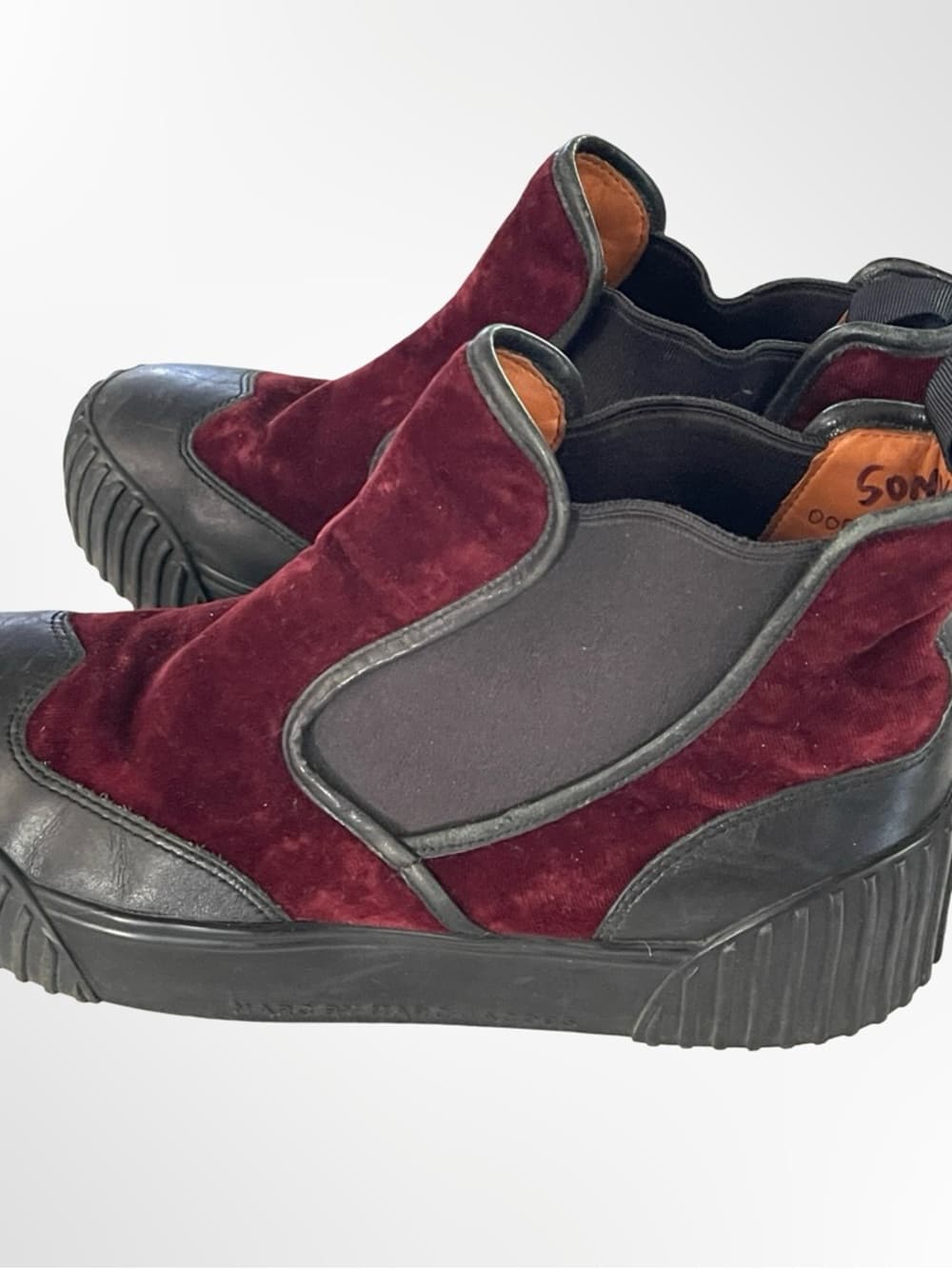 Marc By Marc Jacobs Men's Burgundy Suede Chukka Boots in 40 - Thumbnail 2