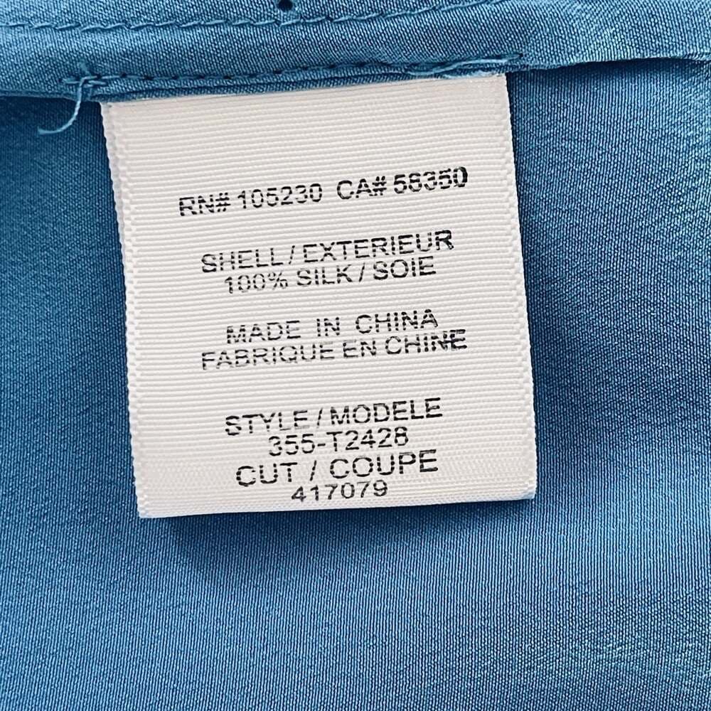 Joie 100% Silk Pleated Halter Tank Top in Teal Blue - Thumbnail 5