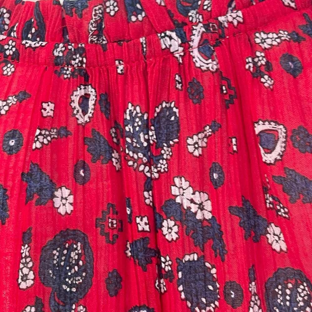 & Other Stories Paris Atelier Red Floral之心 Print Ruffle Sleeveless Blouse - Thumbnail 4