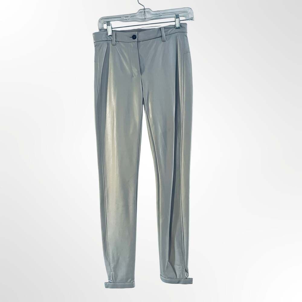 MM by Max Mara Anselmo Faux Leather Slim Pants - Thumbnail 6