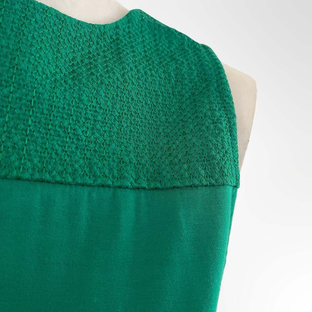 Adrianna Papell Green Sleeveless Keyhole Back Asymmetrical Hem Blouse - Thumbnail 3