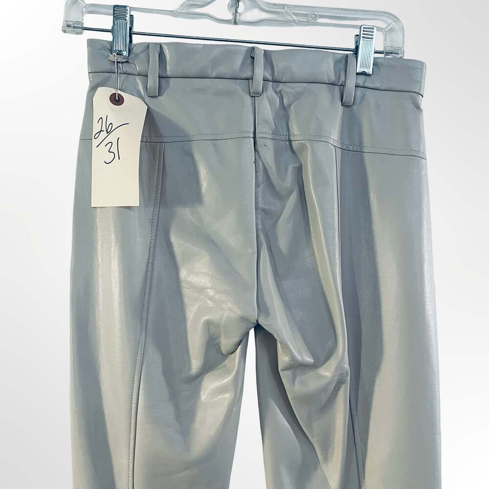 MM by Max Mara Anselmo Faux Leather Slim Pants - Thumbnail 3