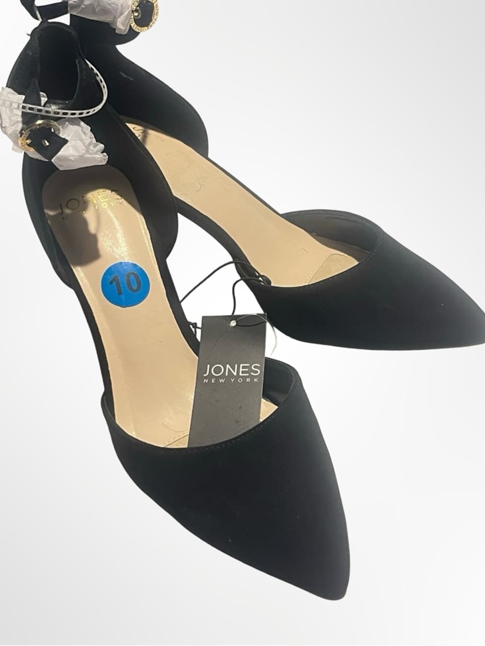 Jones New York Black Pointed Toe Ankle Strap NWT size 10 - Thumbnail 7