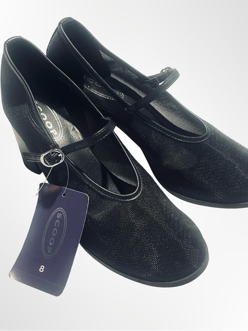 Scoop Black Mary Jane Block Heel Pumps Women's in size 8 NWT - Thumbnail 9