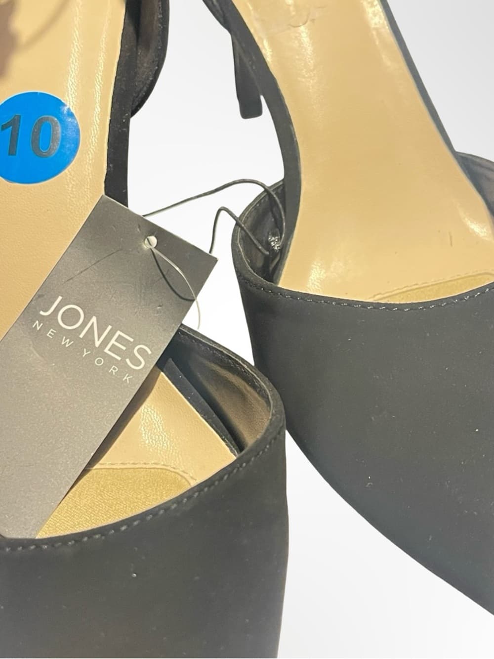 Jones New York Black Pointed Toe Ankle Strap NWT size 10 - Thumbnail 4
