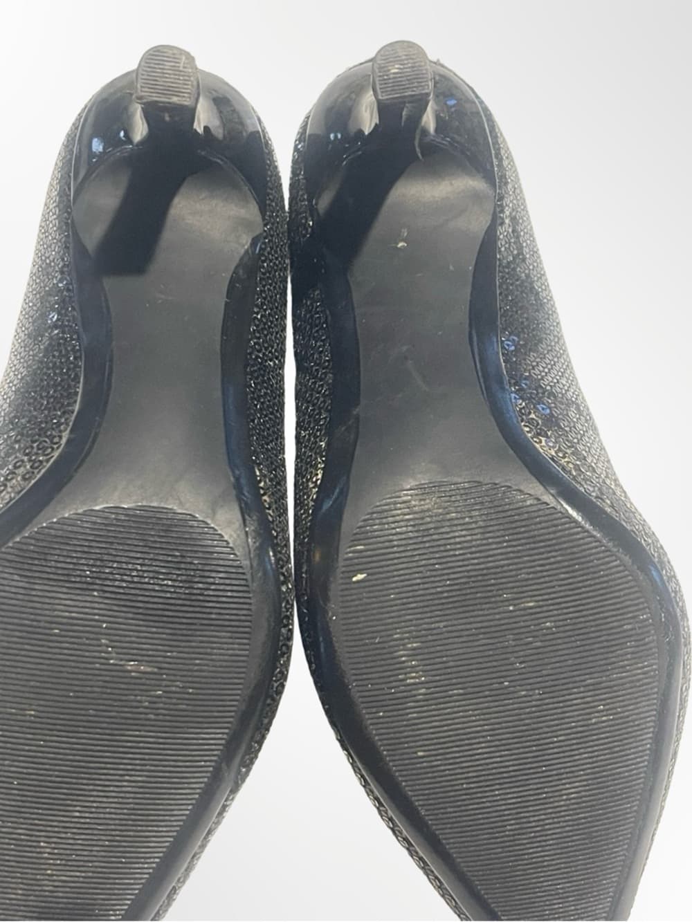 Nordstrom Black Sequin Pointed-Toe Pumps in size 6.5 - Thumbnail 7