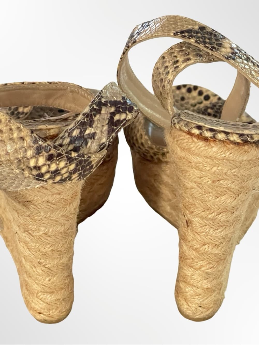 Jimmy Choo Python Espadrille Wedge Sandals in size 5 - Thumbnail 3