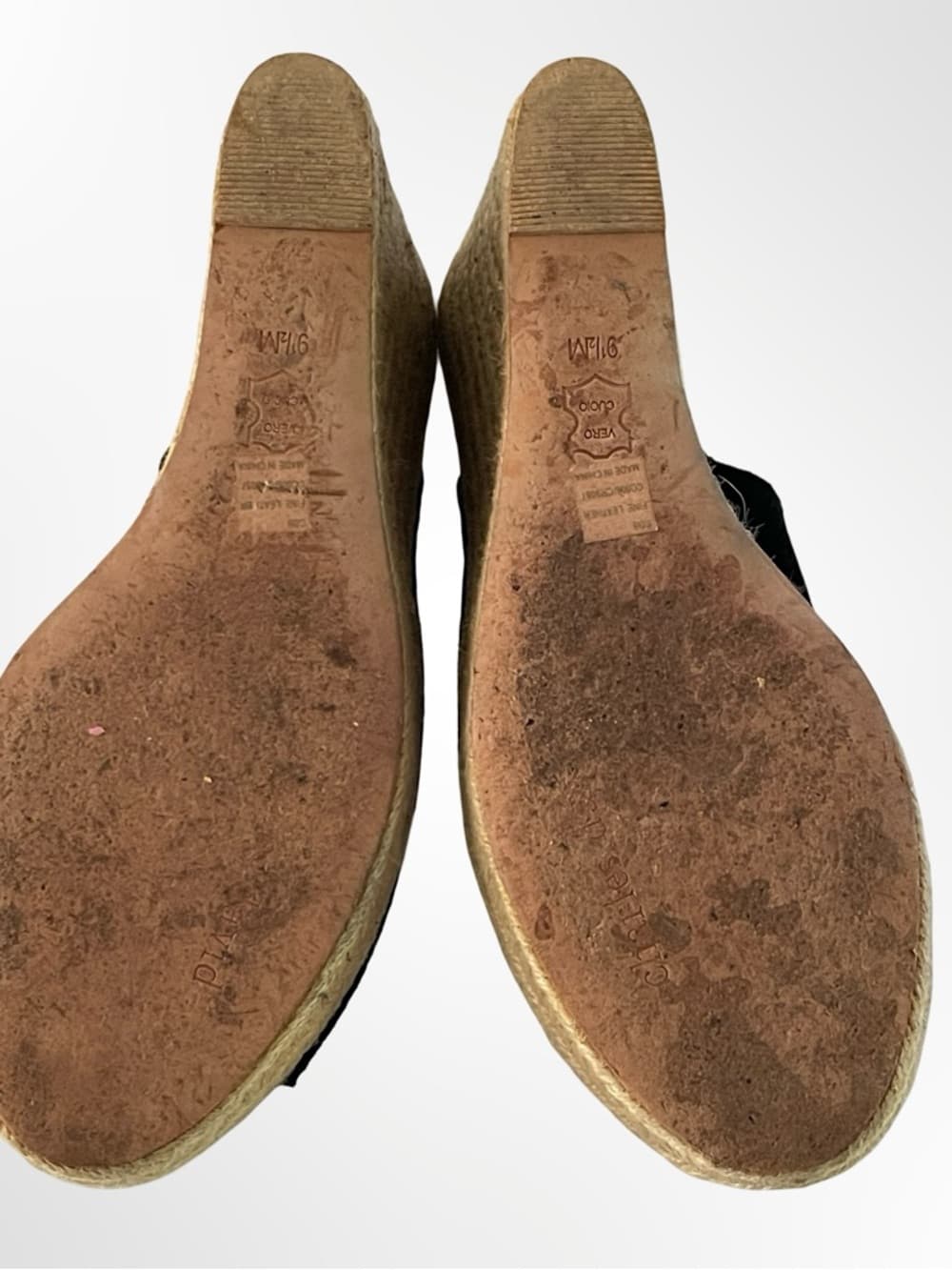 Charles David Black Suede Espadrille Wedge Mules in size 9.5 - Thumbnail 4