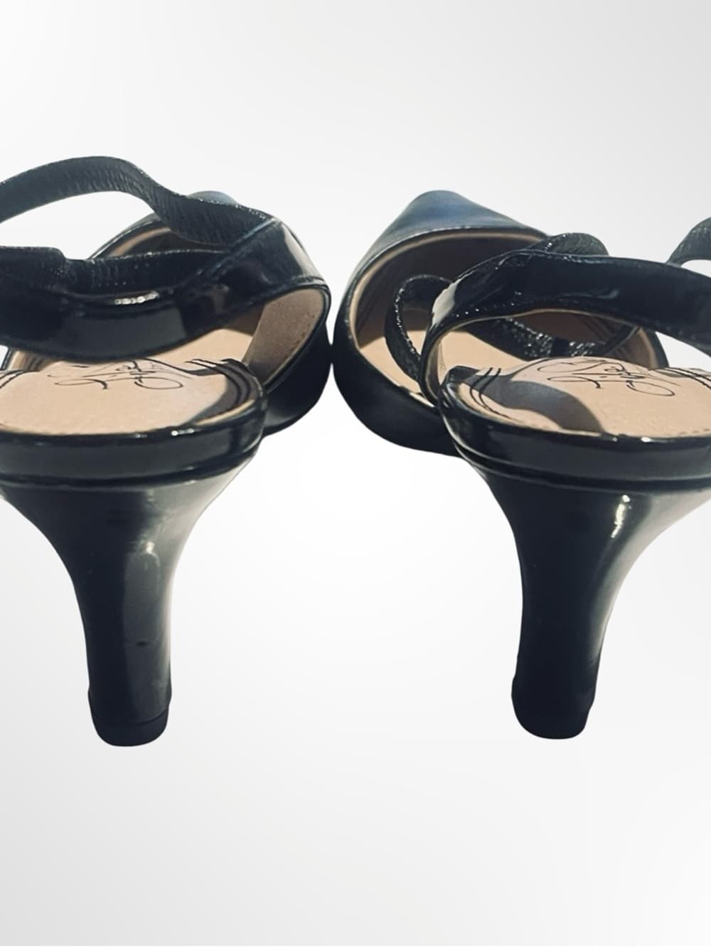 Life Stride Black Pointed Toe Strappy Slingback Pumps NWOT - Thumbnail 3