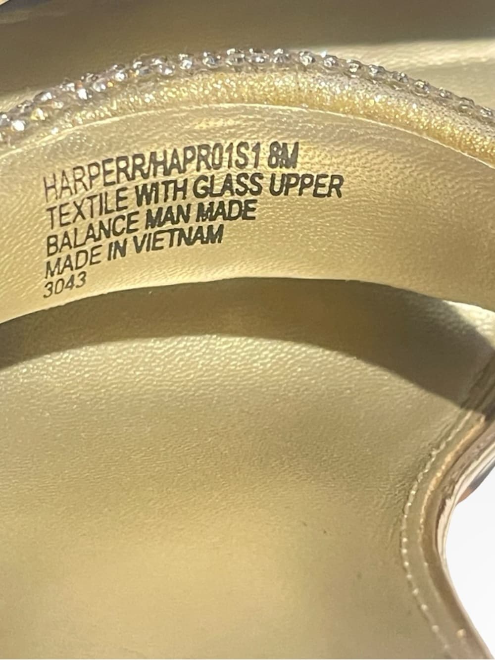 Steve Madden Metallic Gold Crystal-Strap Slide Heels NWT s8 - Thumbnail 6
