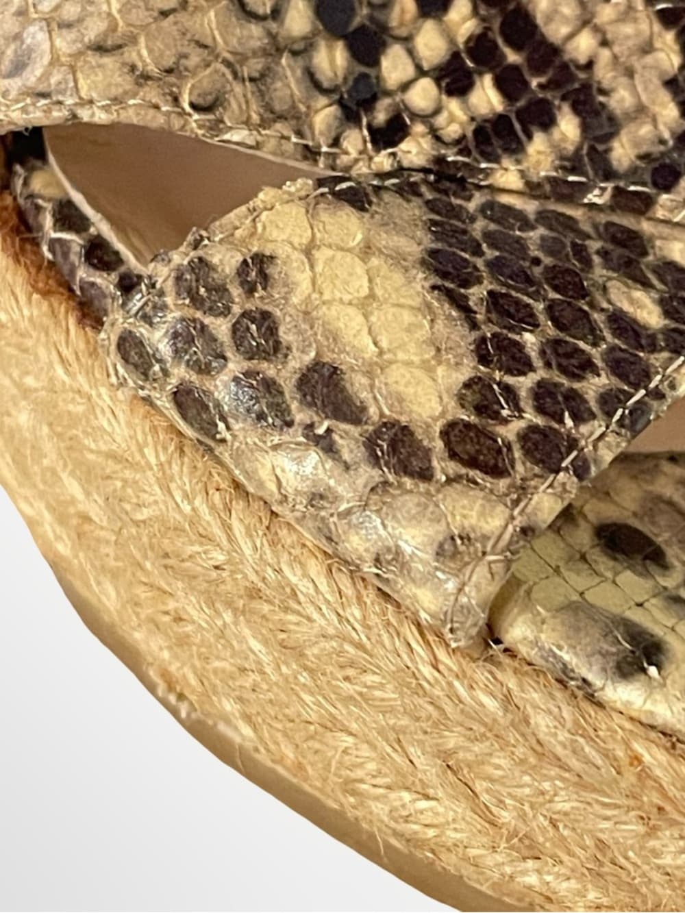 Jimmy Choo Python Espadrille Wedge Sandals in size 5 - Thumbnail 5