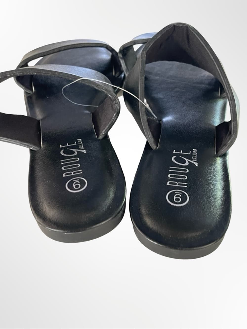 Rouge Helium Black Double Band Slide Sandals for Women NWT - Thumbnail 4