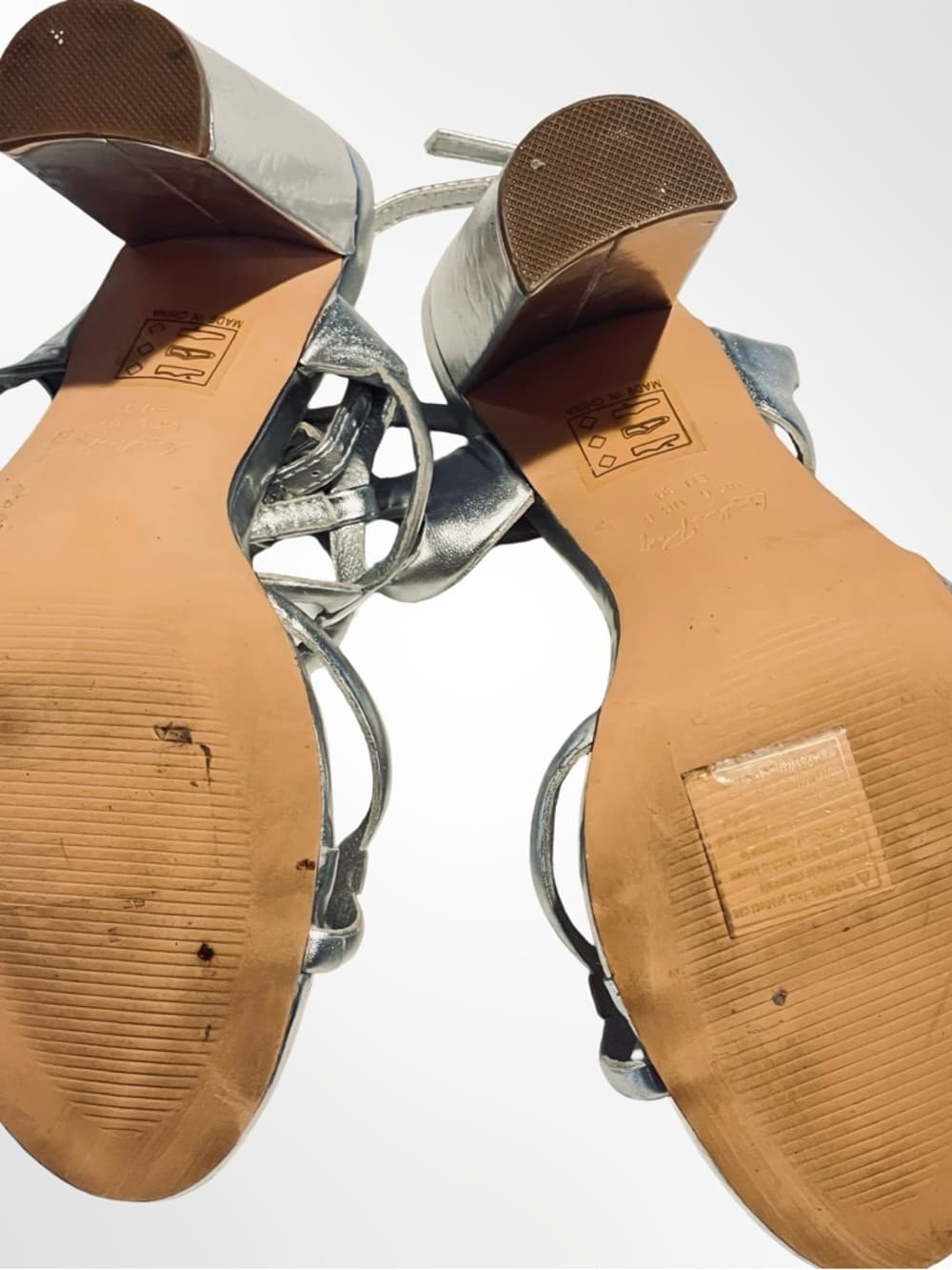 Metallic Silver Strappy High Heel Sandals by London Rag in size 8 - Thumbnail 6