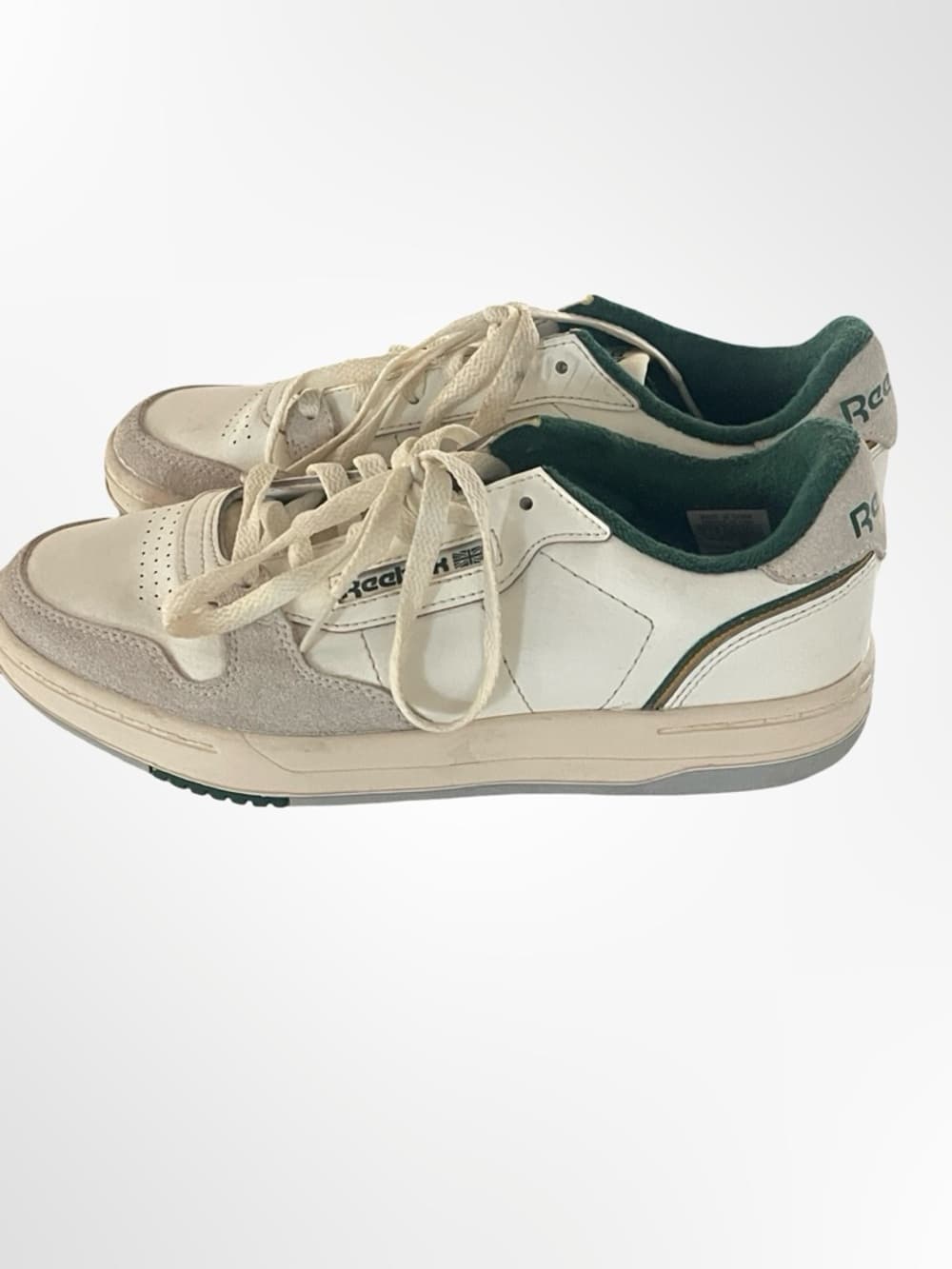 Reebok Phase Court Men's White & Green Low-Top Sneakers in 7 - Thumbnail 2