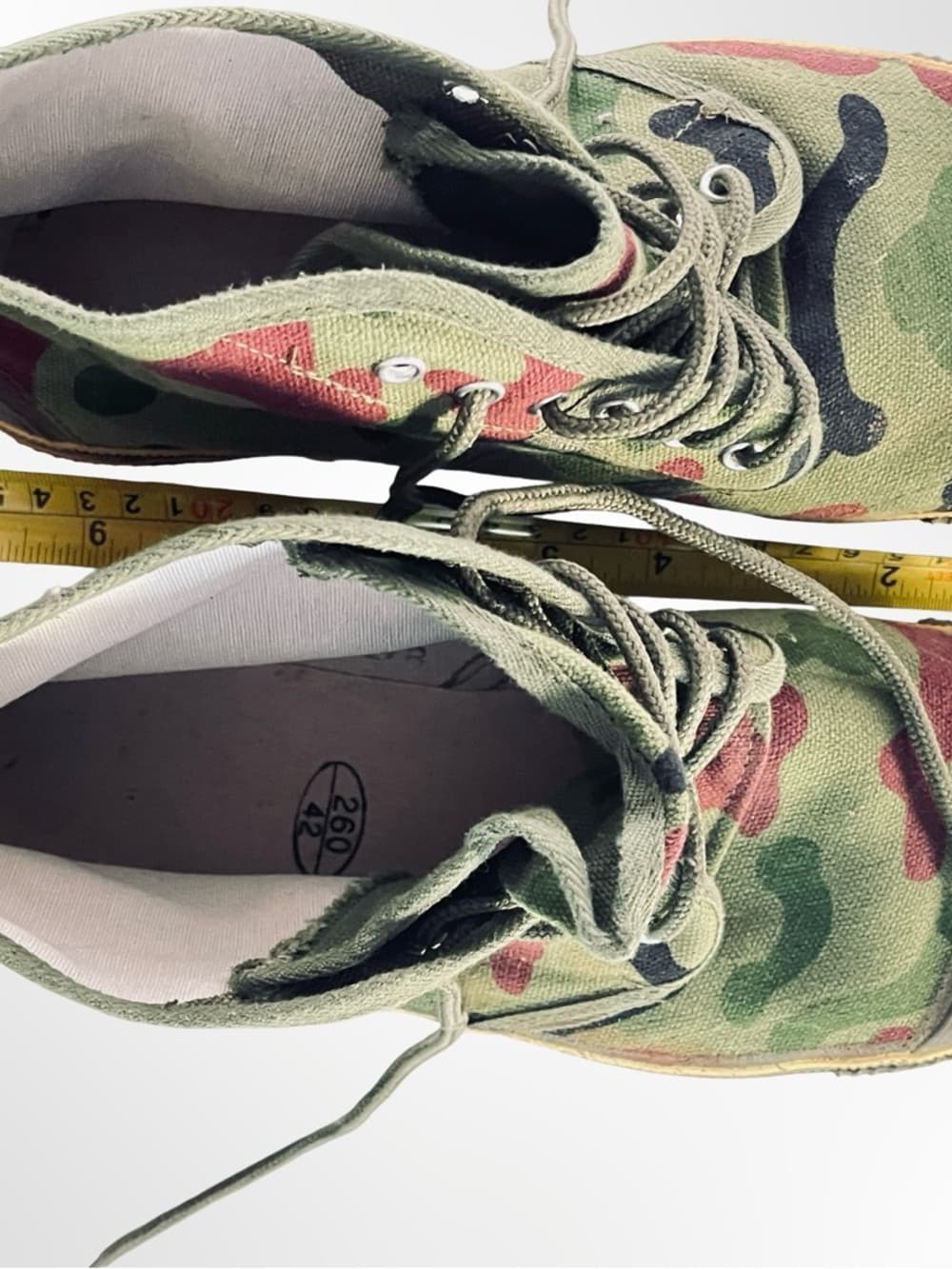 Men's Camouflage High-Top Athletic Sneakers - Green Camo - Thumbnail 7