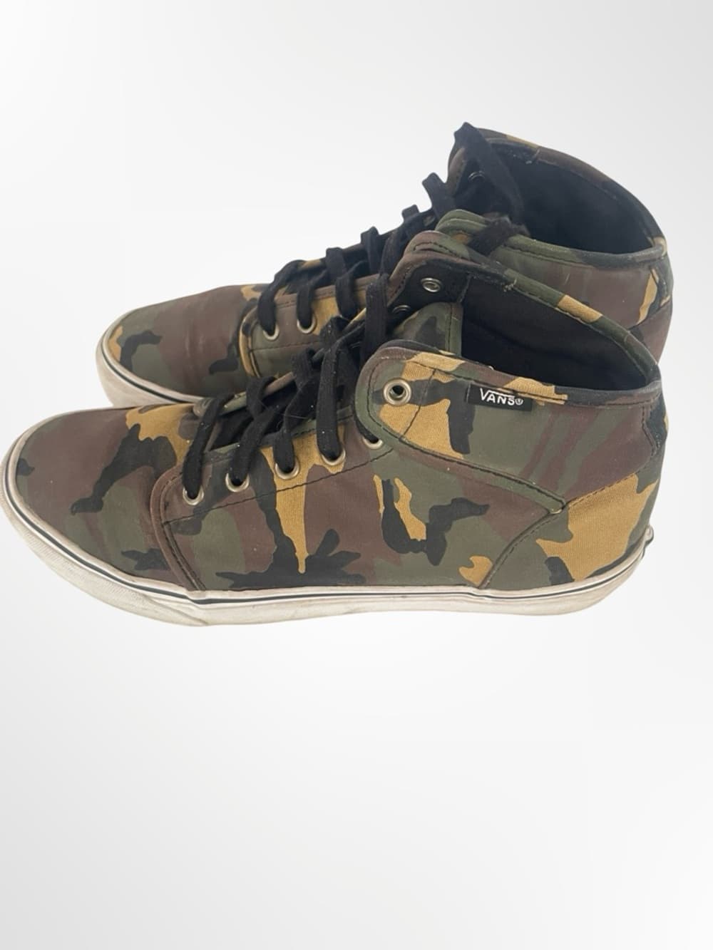 Vans Men's High-Top Sneakers - Green Camo in size 10 - Thumbnail 4