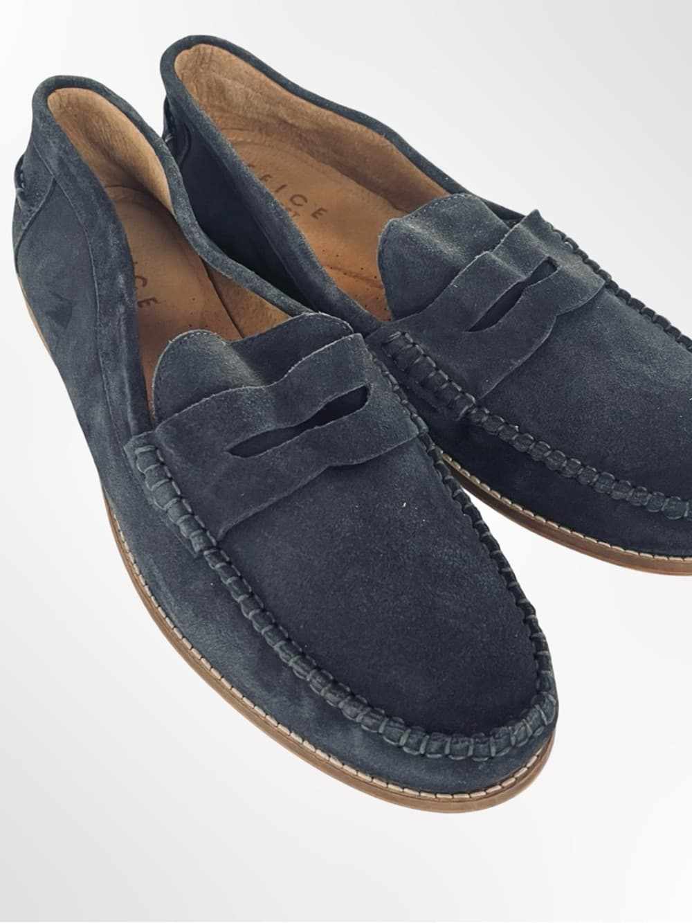Office London Men's Suede Penny Loafers - Dark Blue in 12 - Thumbnail 8