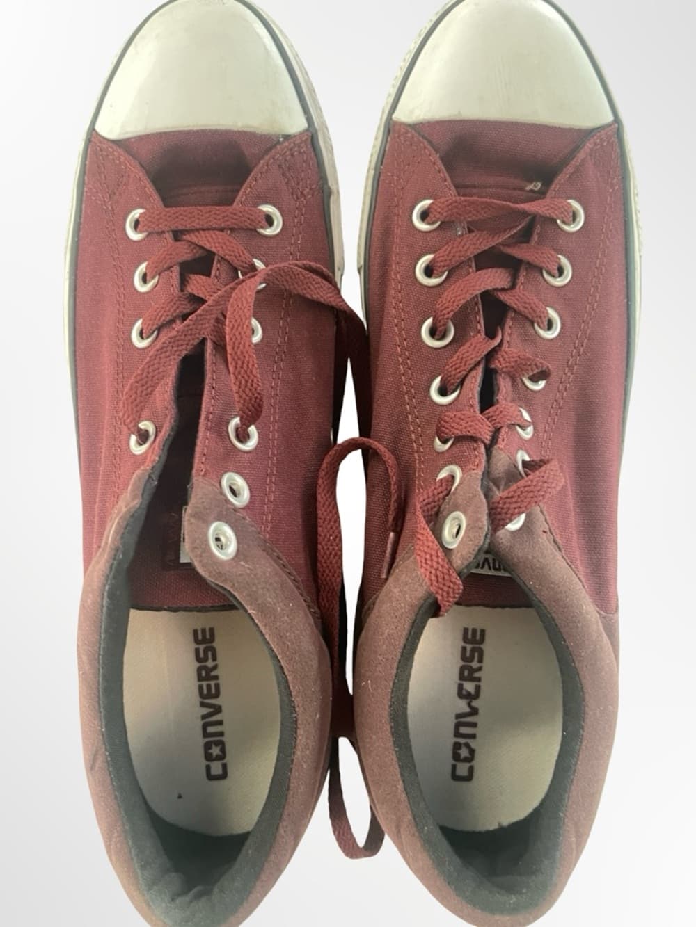 Converse All Star Low Top Sneakers - Maroon and White in size 12 - Thumbnail 4