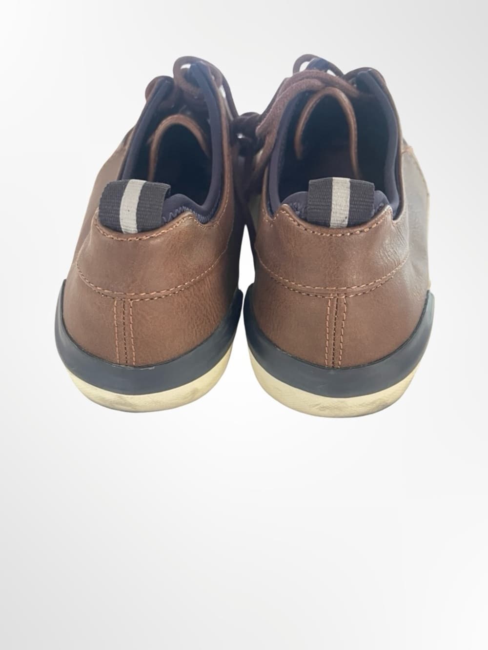 GoodFellow Brown Leather-Style Men's Boat Shoes in size 9 - Thumbnail 3