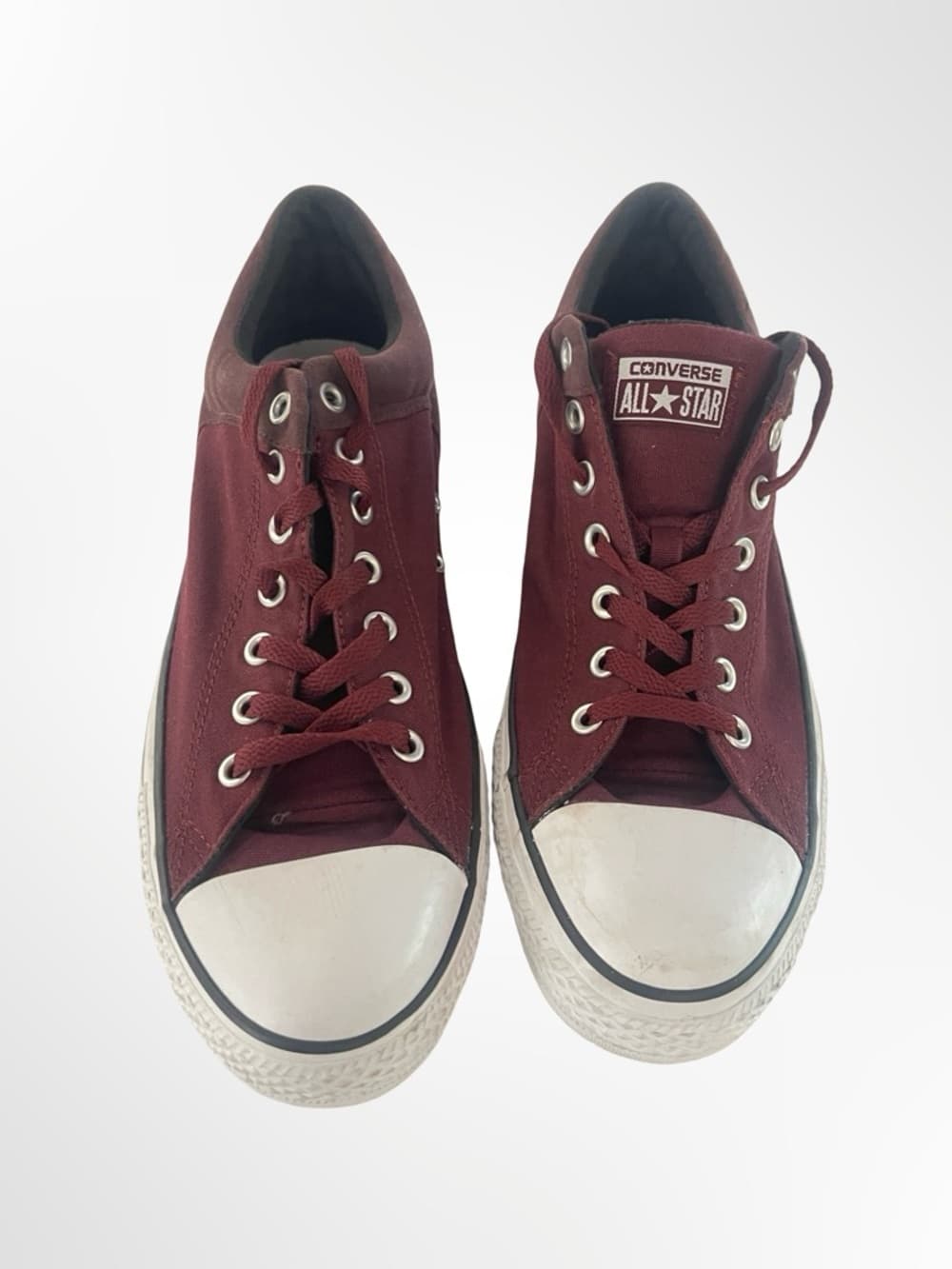 Converse All Star Low Top Sneakers - Maroon and White in size 12 - Thumbnail 6