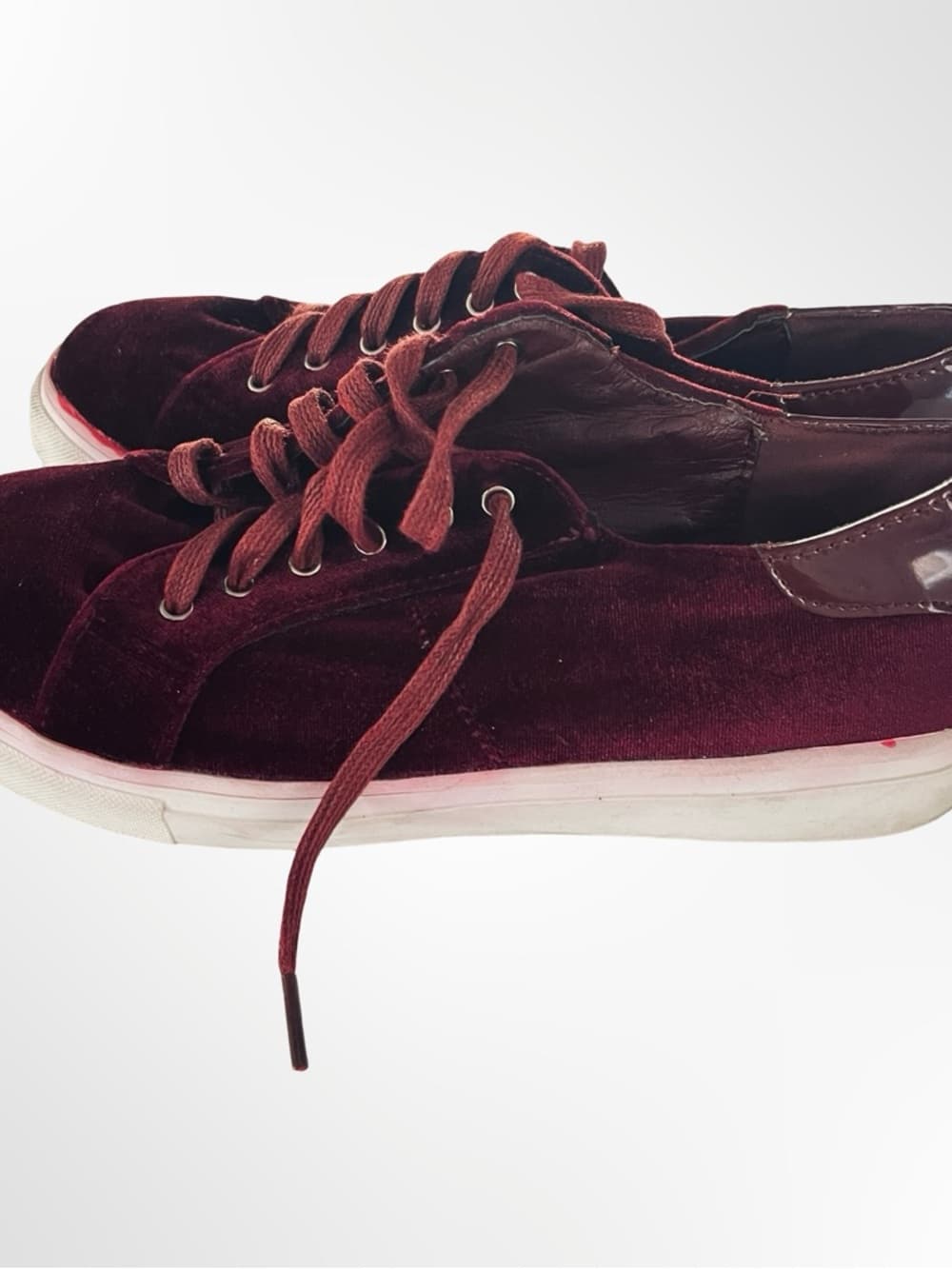 Catherine Malandrino Burgundy Velvet Slip-On Sneaker in 7.5 - Thumbnail 2