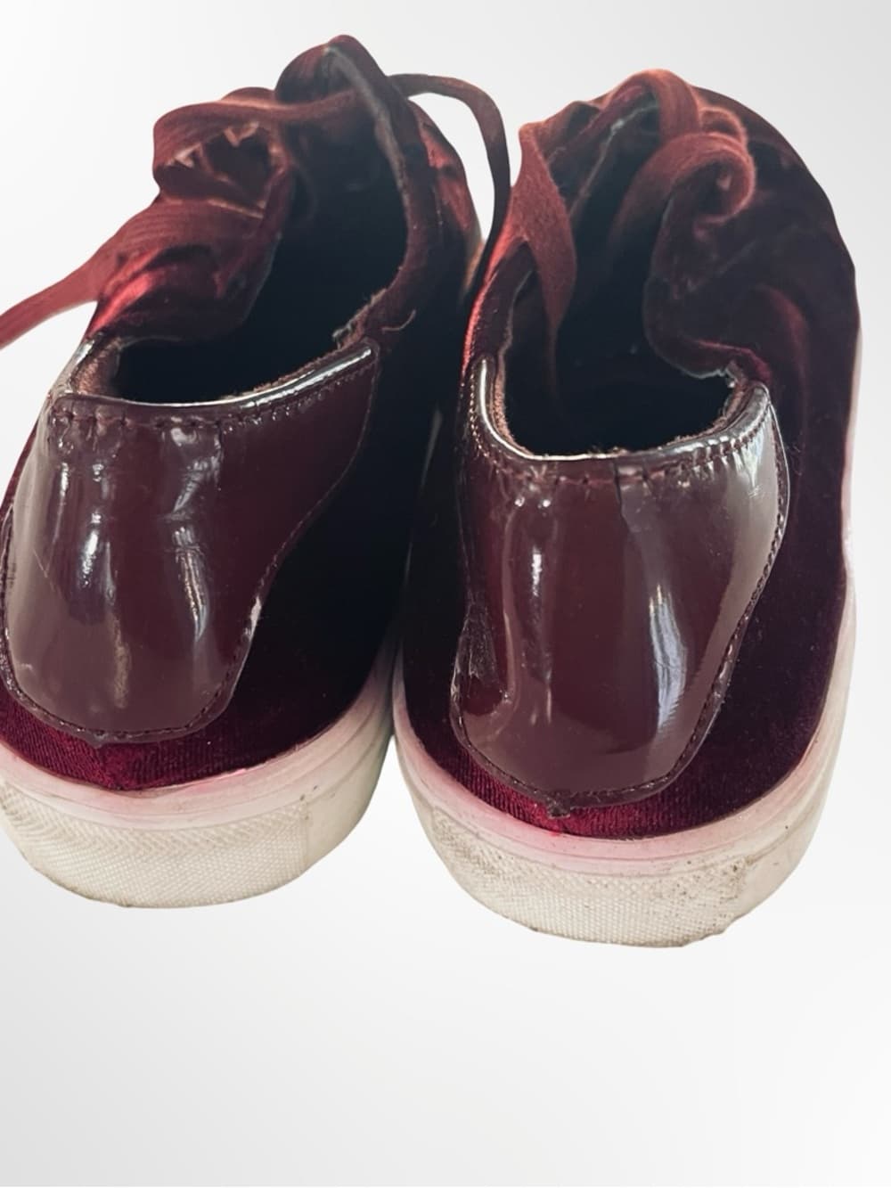 Catherine Malandrino Burgundy Velvet Slip-On Sneaker in 7.5 - Thumbnail 3