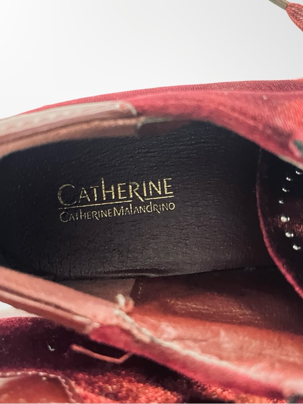 Catherine Malandrino Burgundy Velvet Slip-On Sneaker in 7.5 - Thumbnail 5