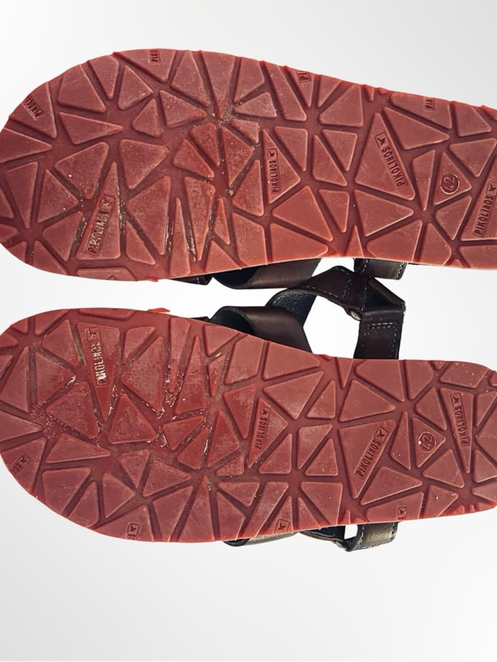 PIKOLINOS Dark Brown Leather Crisscross Sandals in size 42 - Thumbnail 4