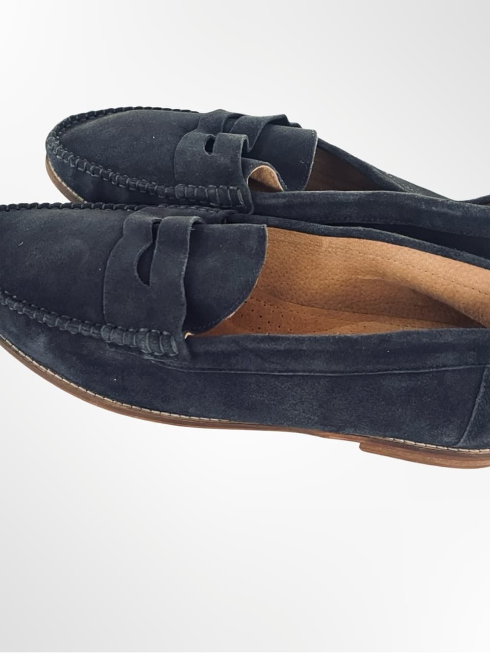 Office London Men's Suede Penny Loafers - Dark Blue in 12 - Thumbnail 2