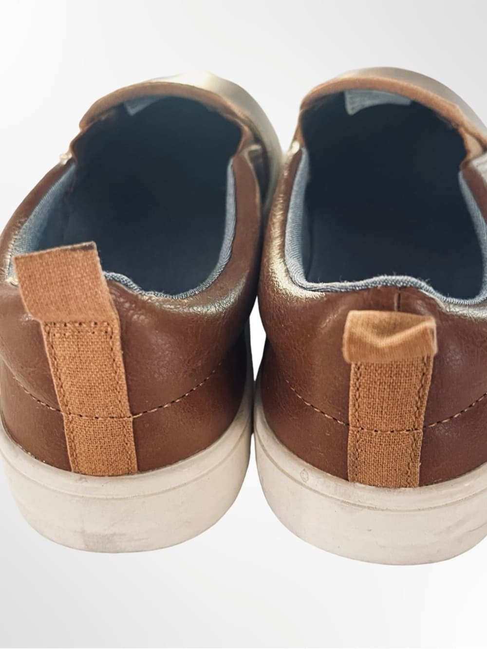 Cat & Jack Brown Slip-On Loafers with Ivory Sole - Thumbnail 3