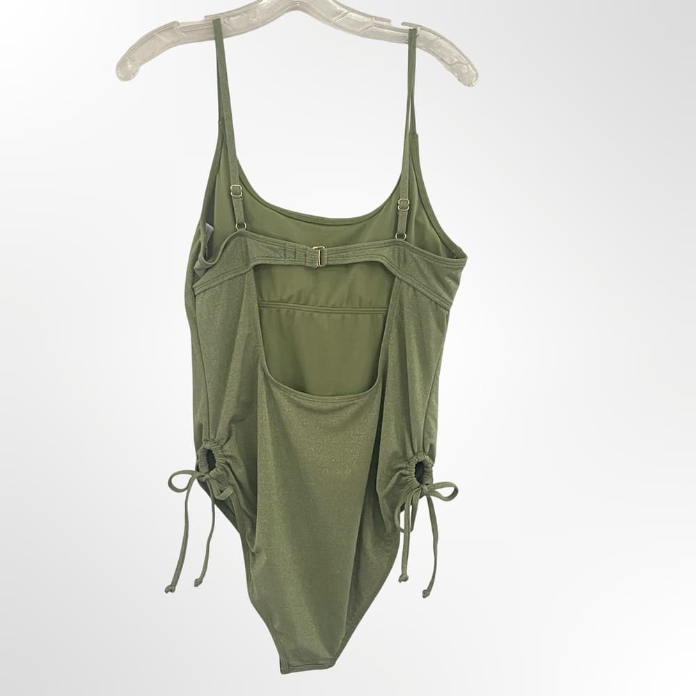 Salt + Cove Olive Green One-Piece Swimsuit in Size L NWT - Thumbnail 2