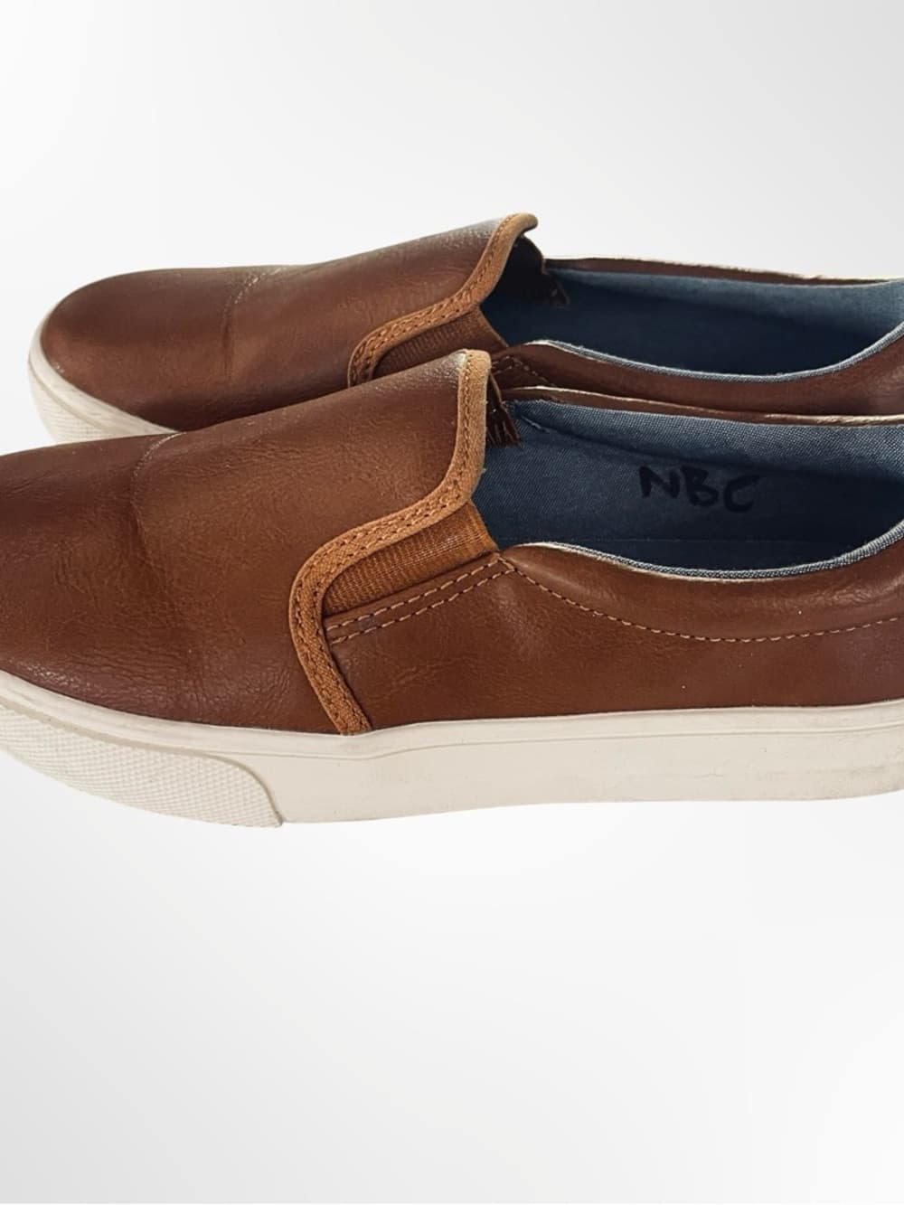 Cat & Jack Brown Slip-On Loafers with Ivory Sole - Thumbnail 2