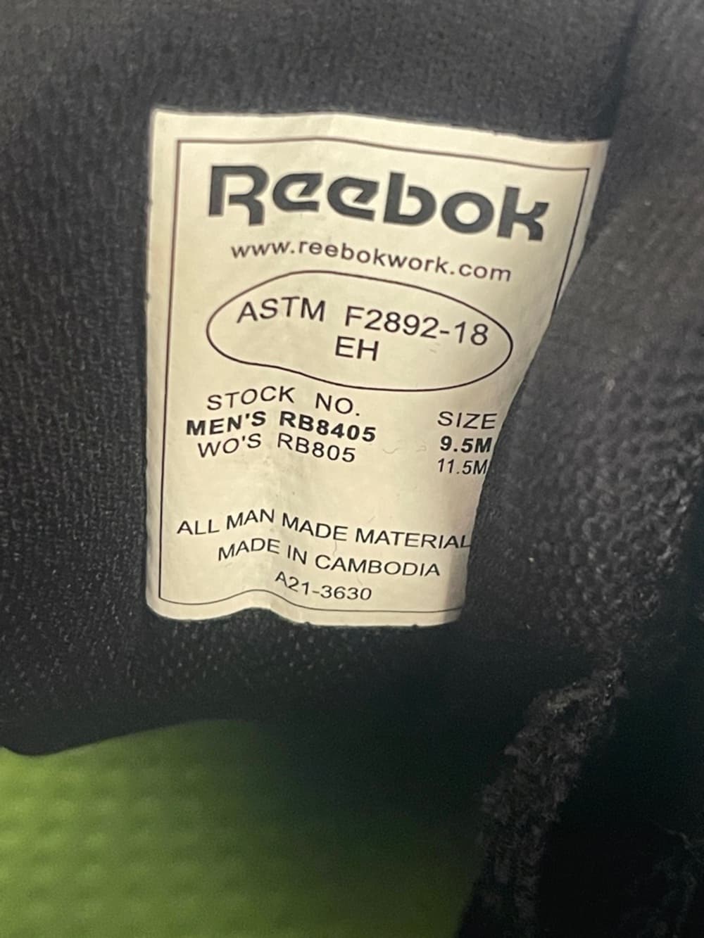 Reebok Men's Black Tactical/Training High-Top Sneakers - Thumbnail 7