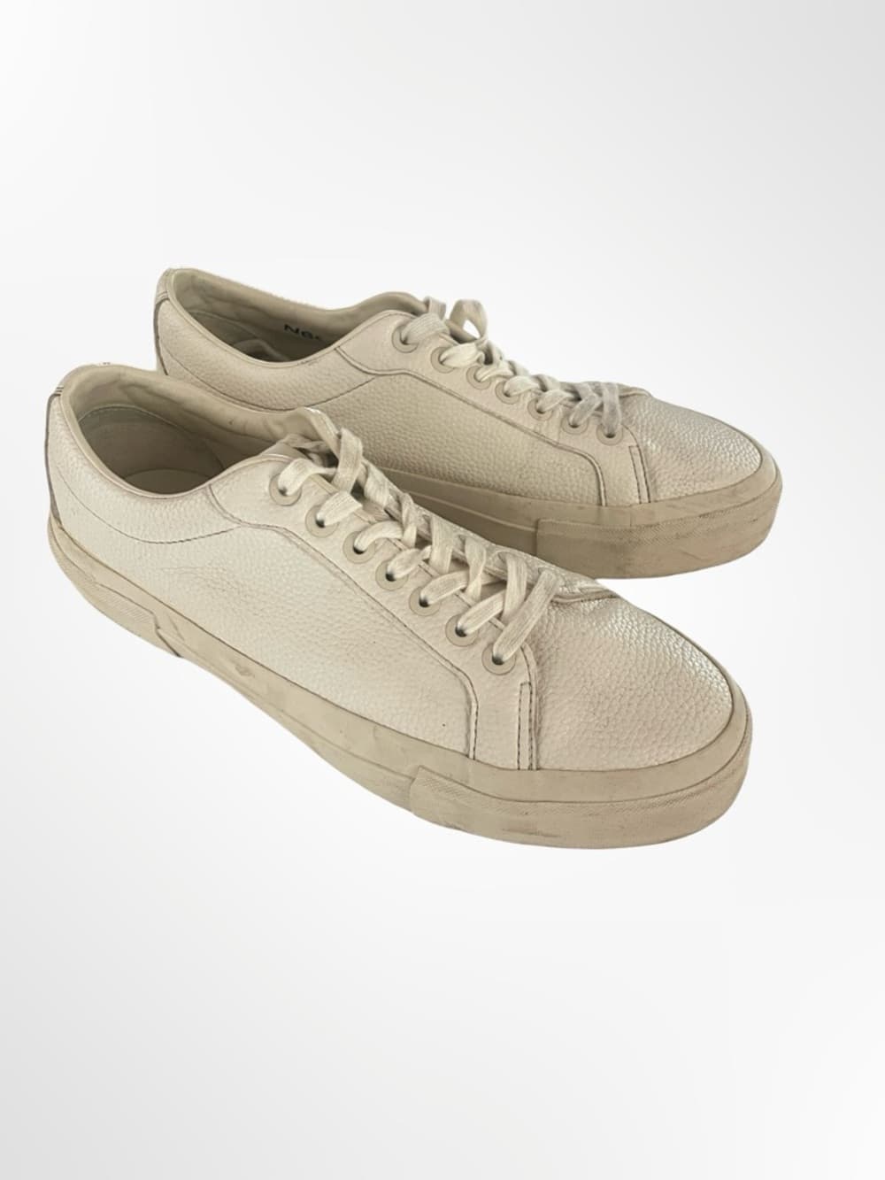 Zara Minimalist white Leather Men's Sneakers in size 10 - Thumbnail 7