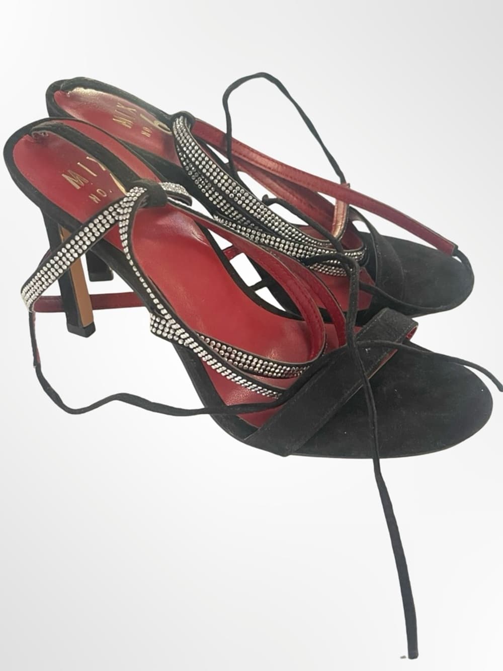 Mix No. 6 Strappy Heel Sandals with Rhinestone Detail in size 7 - Thumbnail 2