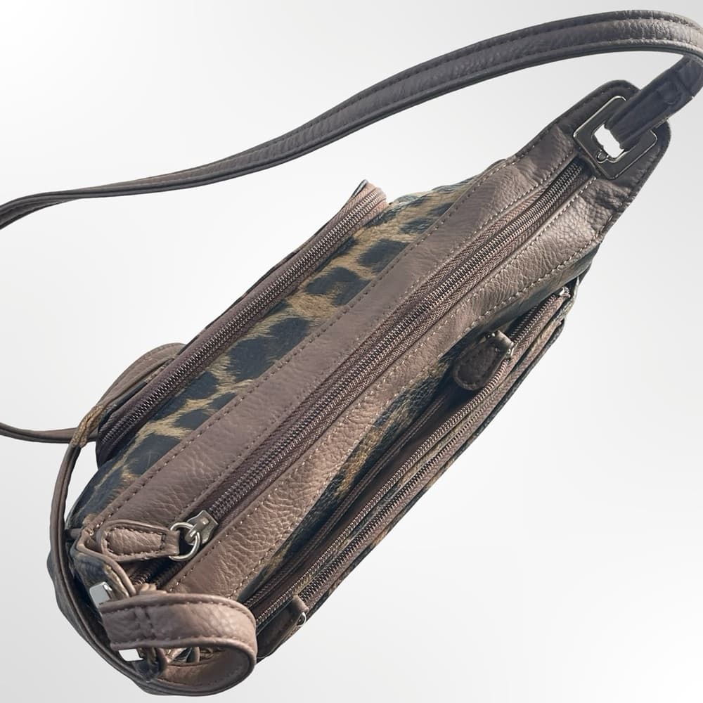 Laura Scott Leopard Print Bag in Brown - Classic Crossbody - Thumbnail 3