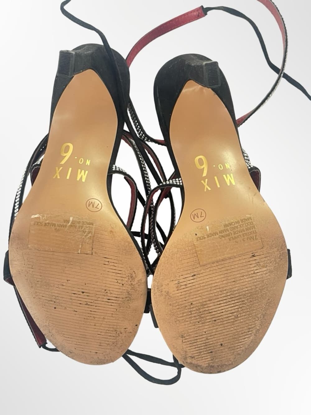 Mix No. 6 Strappy Heel Sandals with Rhinestone Detail in size 7 - Thumbnail 5